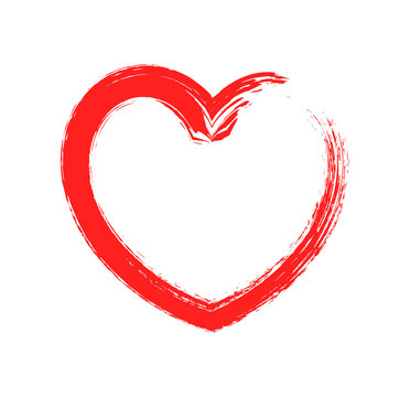 Red Grunge Love Heart