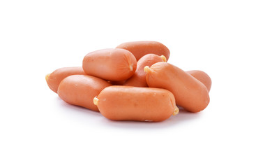Sausages isolated on white background