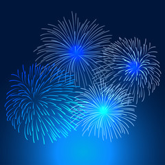Obraz premium vector fireworks background