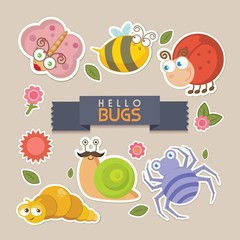 Cute Bugs Vector