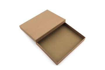 Brown paper box.