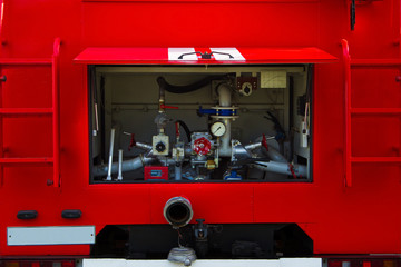 Fire truck. Pumping equipment.