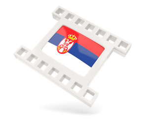 Movie icon with flag of serbia