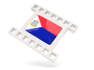 Movie icon with flag of sint maarten