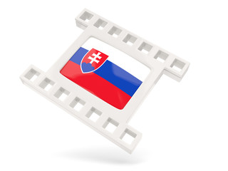 Movie icon with flag of slovakia