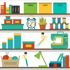 seamless pattern craft tools