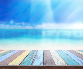Table Top And Blur Nature Background