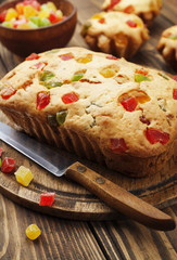 Cake with candied fruit