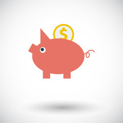 Piggy bank icon.