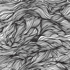 Obraz na płótnie Canvas Seamless pattern wavy thin lines