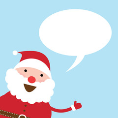santa claus talking with bubble speech vector