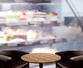 Table Top And Blur Interior Background
