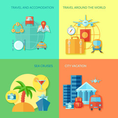 Travel Flat Icon Set