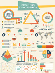 Big set of business infographics for corporate sector.