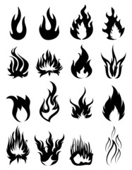 Fire icons set