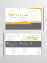 Professional business card or visiting card design.