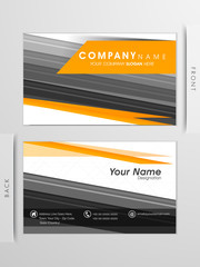 Professional business card or visiting card set.