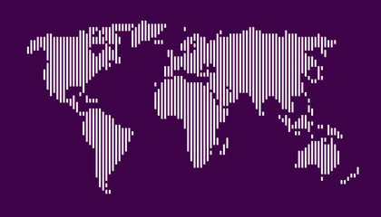 World map vertical lines EPS 10