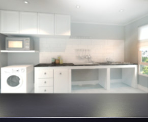 Table Top And Blur Interior Background