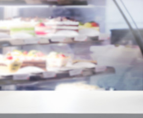 Table Top And Blur Interior Background