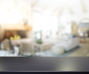 Table Top And Blur Interior Background