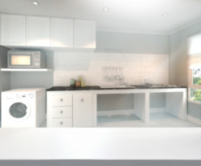 Table Top And Blur Interior Background