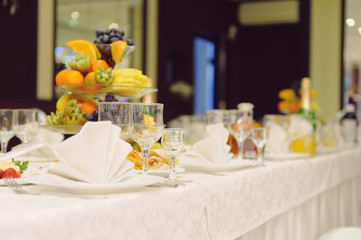 Empty Glasses and Napkins