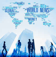 World News Globalization Advertising Event Media Concept