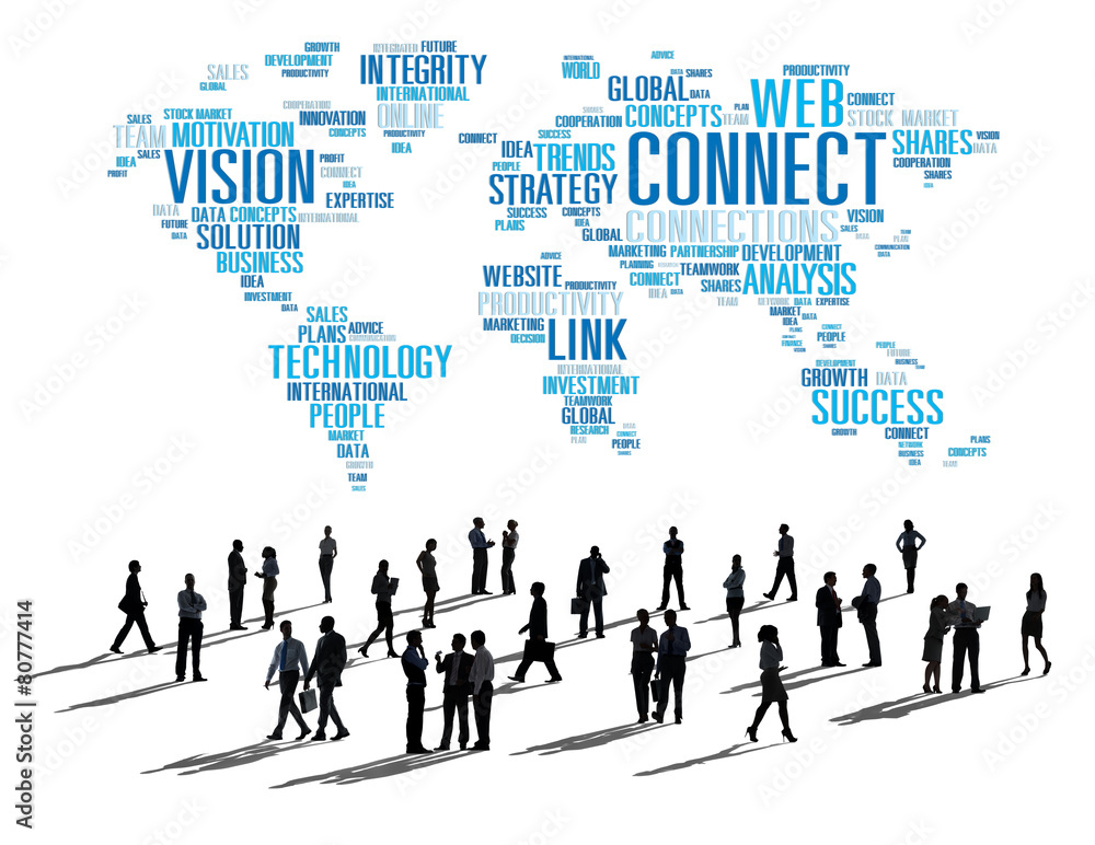 Poster connection social media internet link networking concept
