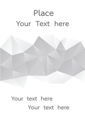 Fototapeta premium grey and white background low poly with space for text or cover