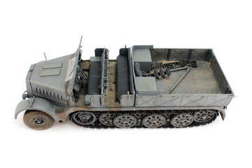 Half-track view from the left side on top