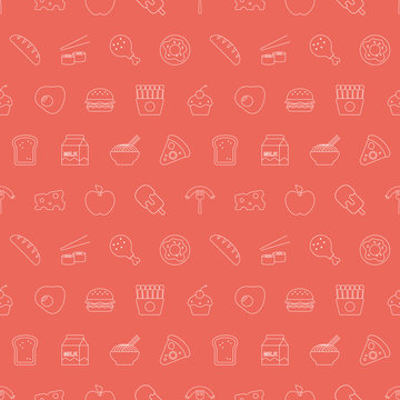 food line icon pattern set