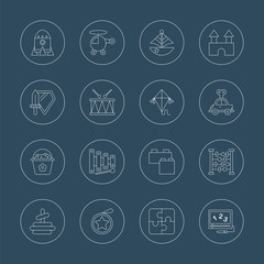 toy line icon set