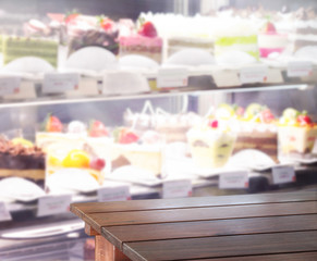 Table Top And Blur Interior Background