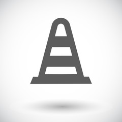 Road Cone single icon.