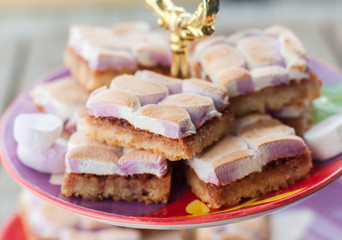 Marshmallow Jam Slice