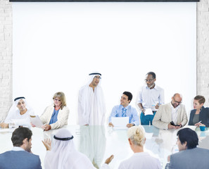 Fototapeta premium Business People Corporate Meeting Presentation Concept