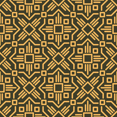 Rich decorated calligraphic outlined stroke seamless pattern in