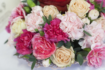 Flowers decoration of the wedding hall