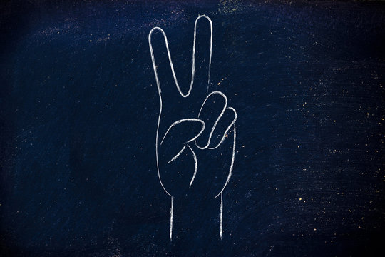 world peace and happiness, hands making peace sign