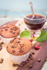 muffin with coffee