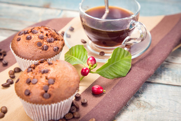 muffin with coffee