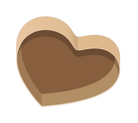 Vintage Heart Gift Box Vector