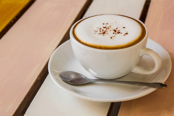 Cup of Cappuccino coffee.