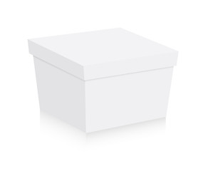 White Vintage Gift Box Vector