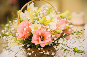 wedding decor at restaurant with all beauty and flowers