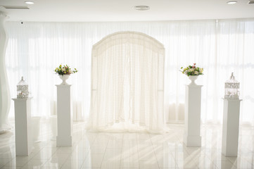 wedding decor at restaurant with all beauty and flowers