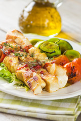 Grilled chicken skewers