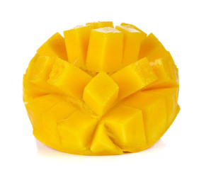 Ripe mango isolated on white background