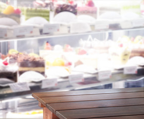 Table Top And Blur Interior Background